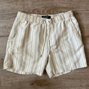Cotton On Kahuna Shore Men's Cream Striped Shorts size medium